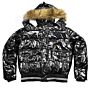 PuPha'Polo Monki bomber hooded racoon black