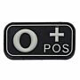 Embleem 3D PVC Bloedgroep O+ POS zwart
