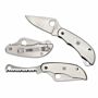 Spyderco Zakmes Clipitool Plain & Serrated Silver 8Cr13MoV