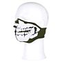 Biker Mask Neoprene Skull 3D groen