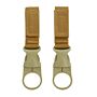 101inc Molle water bottle ring 2-pack coyote