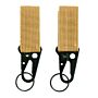 101inc Molle snap hook with keyring 2-pack coyote