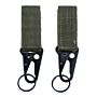 101inc Molle snap hook with keyring 2-pack groen