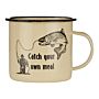Fosco Emaille Mok Catch Your Own Meal beige