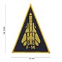 Embleem stof F-14 groot geel