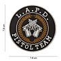 Embleem 3D PVC LAPD pistol team zwart