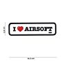 Embleem 3D PVC I Love Airsoft wit