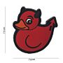 Embleem 3D PVC Devil Duck rood
