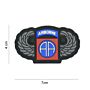 Embleem 3D PVC 82nd Airborne zilveren wings