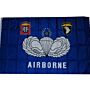 vlag Airborne blauw embleem