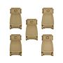 101inc Molle webbing clip 5-pack coyote