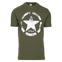 Fostex t-shirt US ARMY Star vintage groen