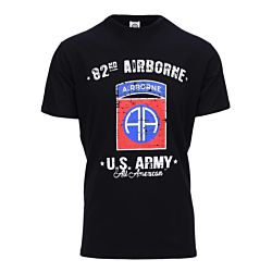 Fostex T-shirt US ARMY 82nd Airborne zwart