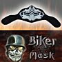 Biker Mask Neoprene half face white mouth 