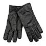 Leren officiers handschoenen zwart