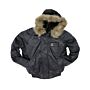 Life-Line N2B heren winterjas zwart