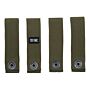 101inc MOLLE strap hook + loop 4 stuks groen