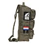 101inc MOLLE strap hook + loop 4 stuks groen
