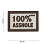 Embleem 3D PVC 100% Asshole beige/bruin