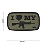 Embleem 3D PVC I Love My M4 groen