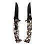 101inc Zakmes Skull + Clip Zwart
