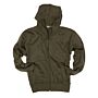 Life-Line hooded zip sweater army green