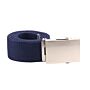 Tropenkoppel riem breed navy met schuifgesp