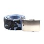Tropenkoppel riem breed sky camo met schuifgesp