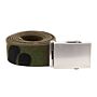 Tropenkoppel riem breed woodland camo met schuifgesp