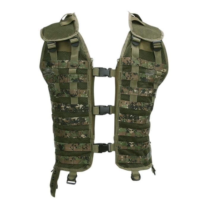 Tactical vest MOLLE system digital WDL camo