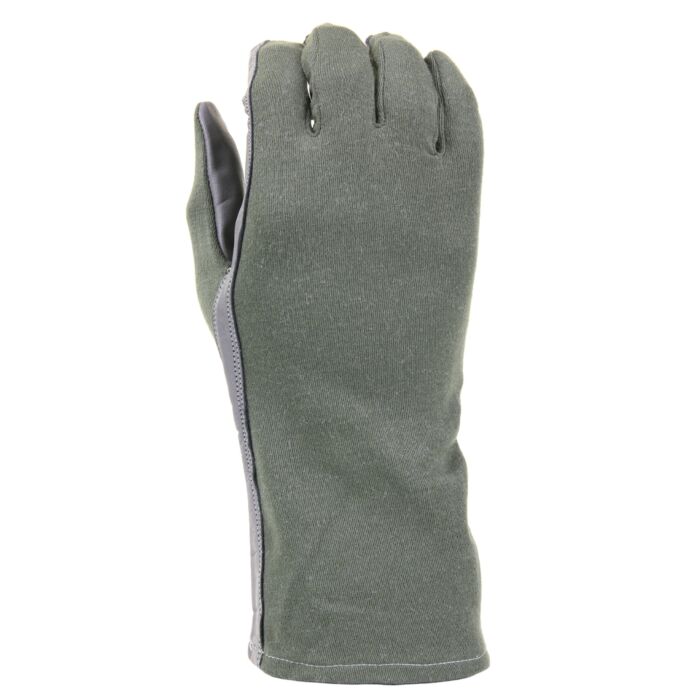 Nomex piloten handschoenen grijs/groen