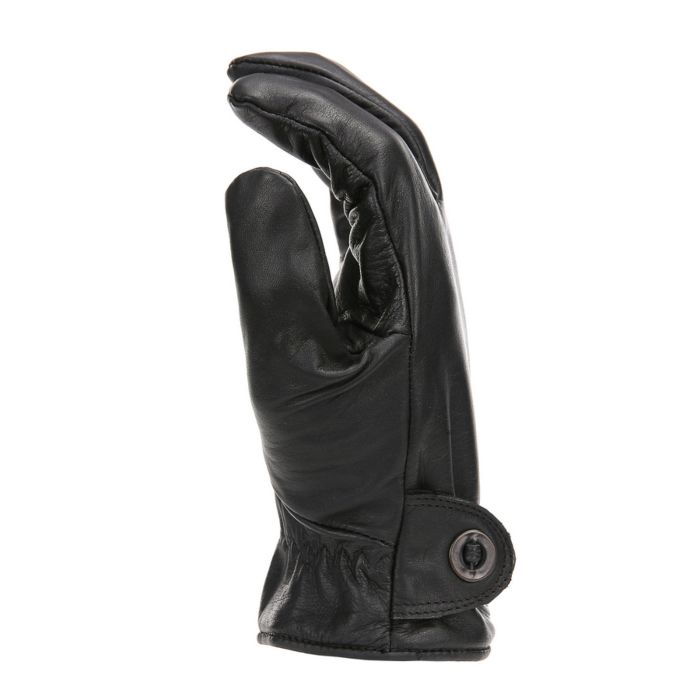 Longhorn leren handschoenen zwart