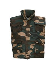 Fostex kinder bodywarmer woodland camo