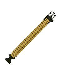 101inc Paracord Bracelet+Fluitje 9inch coyote