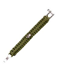 101inc Paracord Bracelet Skull 8inch groen