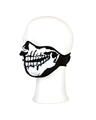 Biker Mask Neoprene half face white mouth 