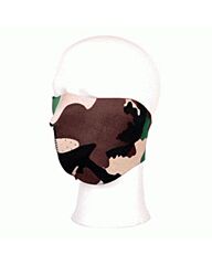 Biker Mask Neoprene half face camo woodland camo