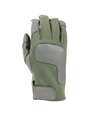 Airsoft handschoenen nomex/leer groen
