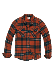 Vintage Industries Sem Flannel Shirt Orange Check