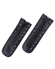 Speed zippers 9 rings kunstleder zwart
