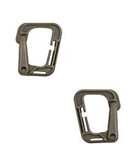101inc Molle carabiner hook grimloc 2-pack groen