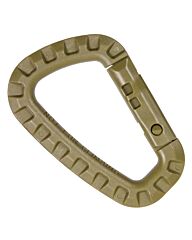 Karabijnhaak kunststof khaki
