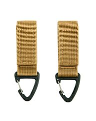 101inc Molle carabiner hook 2-pack coyote
