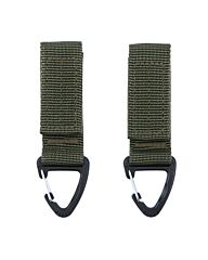 101inc Molle carabiner hook 2-pack groen