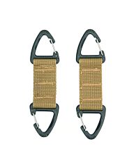 101inc Double carabiner hook 2-pack coyote