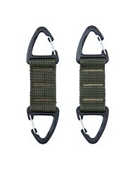 101inc Double carabiner hook 2-pack groen