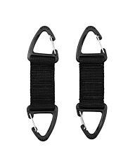 101inc Double carabiner hook 2-pack zwart