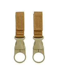 101inc Molle water bottle ring 2-pack coyote