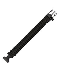 101inc Paracord Bracelet+Fluitje 9inch zwart