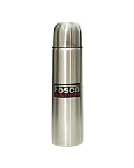 Fosco thermosfles 1 liter chroom